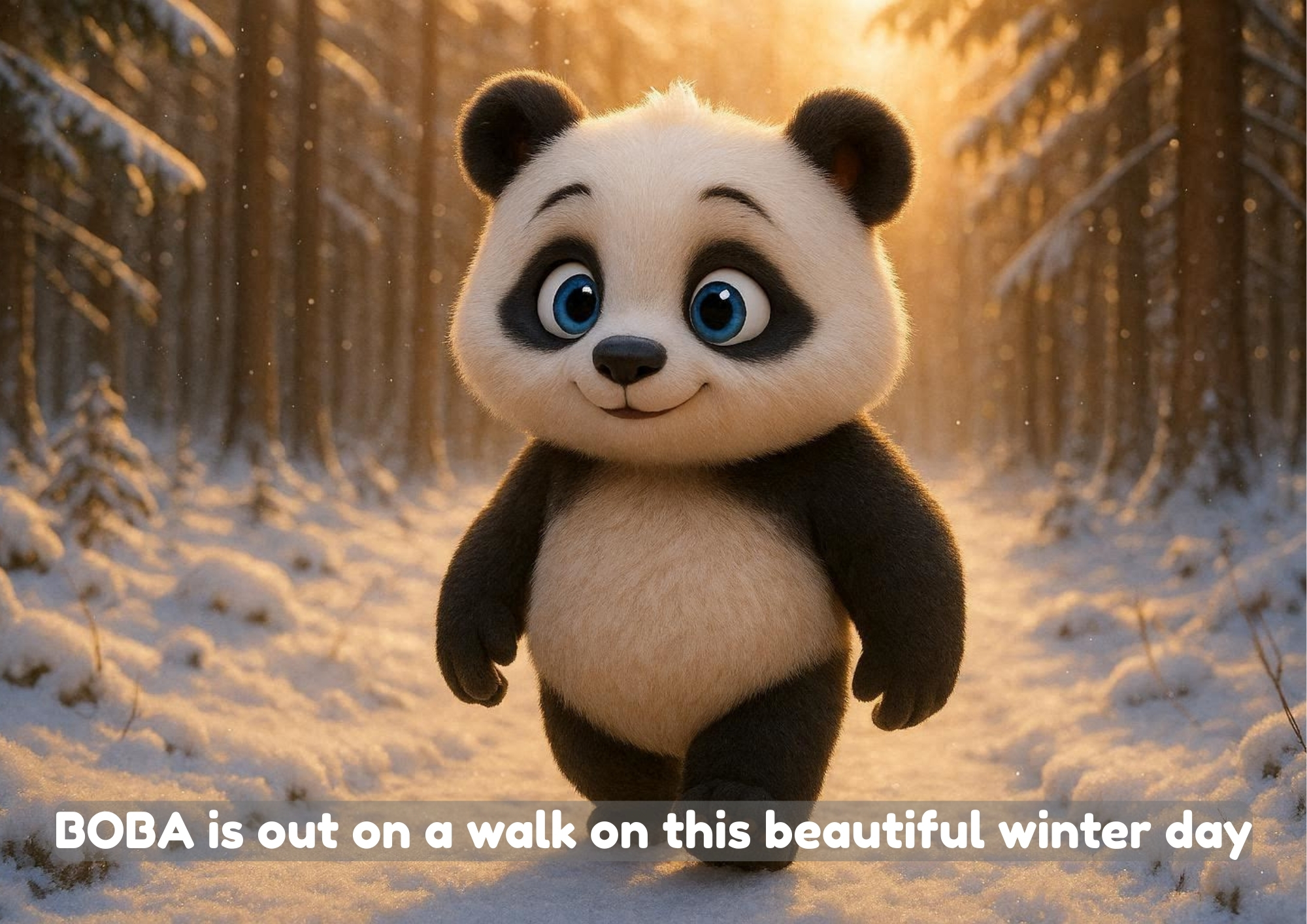 Boba and the Blue Bird's Nest - A Gentle Winter Story About Helping and Kindness 🐼❄️ - Image 3